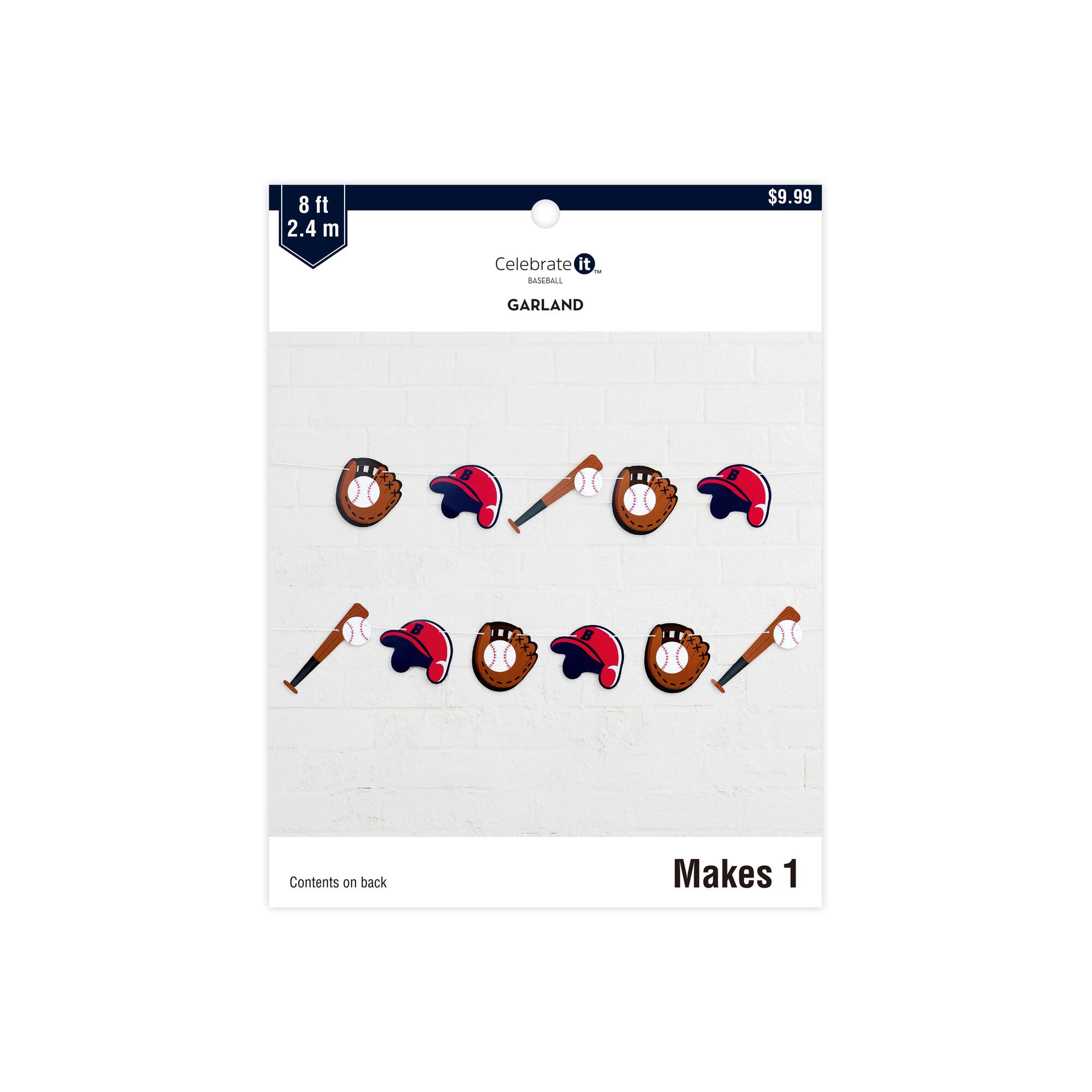 8ft. Baseball Icon Garland by Celebrate It™